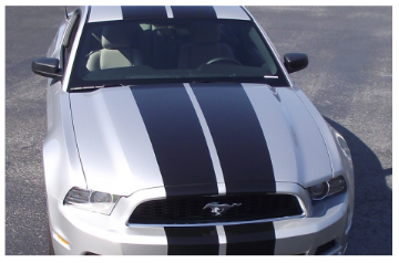 Show details for 2013-14 Mustang - Tapered Lemans Racing Stripes - Hardtop - High Wing Picture of 2013-14 Mustang - Tapered Lemans Racing Stripes - Hardtop - High Wing