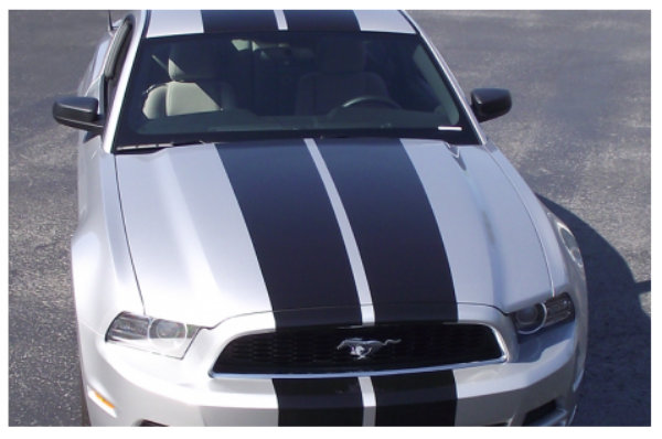 Picture of 2013-14 Mustang - Tapered Lemans Racing Stripes - Hardtop - High Wing