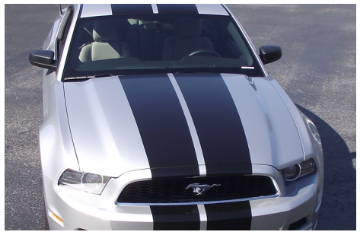 Show details for 2013-14 Mustang - Tapered Lemans Racing Stripes - Convertible High Wing Picture of 2013-14 Mustang - Tapered Lemans Racing Stripes - Convertible High Wing