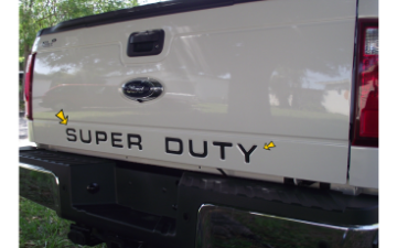 Show details for 2008-15 Ford SUPER DUTY Embossed Tailgate Letters Picture of 2008-15 Ford SUPER DUTY Embossed Tailgate Letters