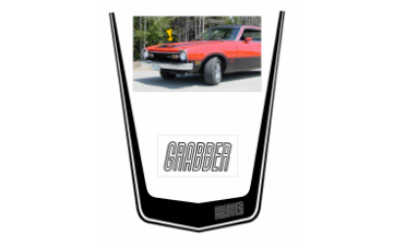 Show details for *1973-75 Ford Maverick Grabber Hood Decal Picture of *1973-75 Ford Maverick Grabber Hood Decal