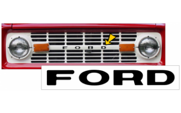 Show details for 1966-77 Ford Bronco Grill Letter Decal Set Picture of 1966-77 Ford Bronco Grill Letter Decal Set
