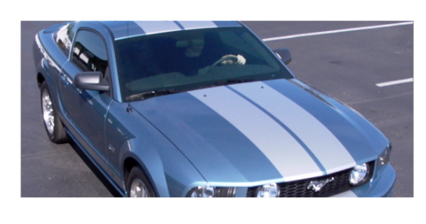 Picture of 2005-09 Mustang Lemans Racing Stripe Kit - Low Wing - Hardtop