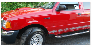 Show details for Ford Ranger Lower Rocker Stripes - Ranger Name Picture of Ford Ranger Lower Rocker Stripes - Ranger Name