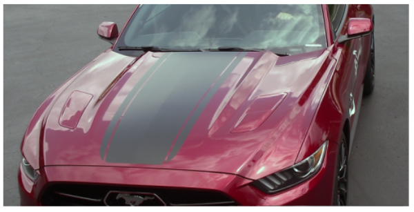 Picture of 2015 Mustang - Triple Over the Car Stripes - Convertible