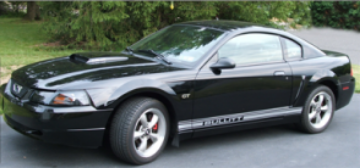 Show details for Mustang Lower Rocker Stripes - Mach 1 Name Picture of Mustang Lower Rocker Stripes - Mach 1 Name