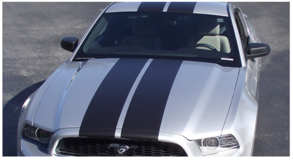 Picture of 2013-14 Mustang - 10" Straight Lemans Stripes - Glass Roof - Low Wing