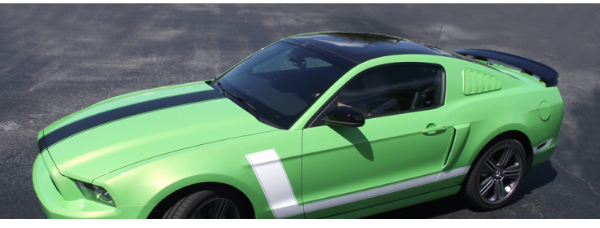 Picture of 2013-14 Mustang Center Hood Decal and Side L-Stripe - No Name