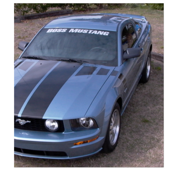 Picture of 2005-09 Mustang Boss Style Dual Racing Hood Stripes and Fader Decals