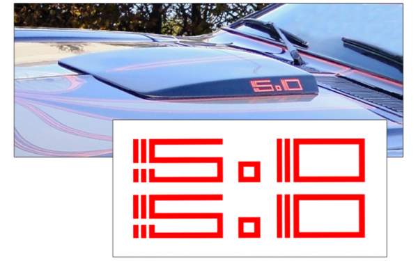 Picture of 1978 King Cobra 5.0 Hood Scoop Decal Set