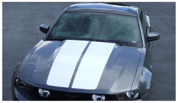 Show details for 2010-12 Mustang Lemans Racing Stripes - Rounded Corners - Hardtop - No Wing - No Scoop Picture of 2010-12 Mustang Lemans Racing Stripes - Rounded Corners - Hardtop - No Wing - No Scoop