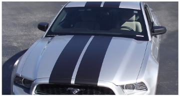 Show details for 2013-14 Mustang - 10" Straight Lemans Stripes - Convertible - Low Wing Picture of 2013-14 Mustang - 10" Straight Lemans Stripes - Convertible - Low Wing