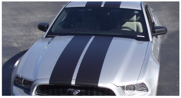 Picture of 2013-14 Mustang - 10" Straight Lemans Stripes - Convertible - Low Wing