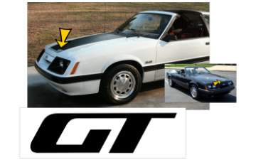 Show details for 1985-86 Mustang GT Hood Decal Picture of 1985-86 Mustang GT Hood Decal