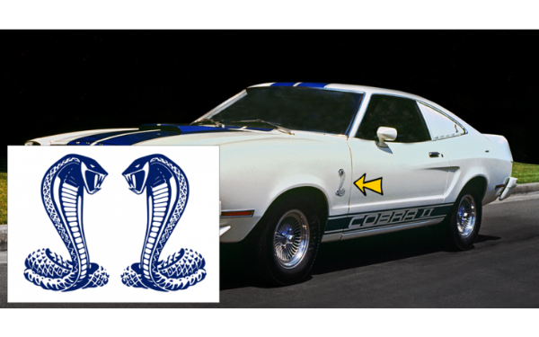 Picture of 1975-77 Cobra II Fender Snake Decal Set