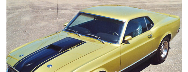 Picture of 1970 Mustang Mach 1 Dearborn Hood Paint Stencil - Choose 4 Styles