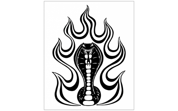 Picture of 1999-04 Mustang Flaming Cobra Hood Decal