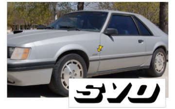 Show details for 1983-86 Ford Mustang SVO Fender Decal Picture of 1983-86 Ford Mustang SVO Fender Decal