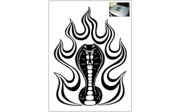 Show details for 1994-98 Mustang Flaming Cobra Hood Decal Picture of 1994-98 Mustang Flaming Cobra Hood Decal