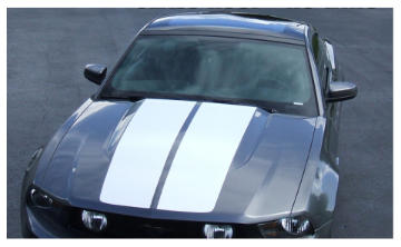 Show details for 2010-12 Mustang Lemans Racing Stripes - Rounded Corners - Glass Roof - No Wing - No Scoop Picture of 2010-12 Mustang Lemans Racing Stripes - Rounded Corners - Glass Roof - No Wing - No Scoop