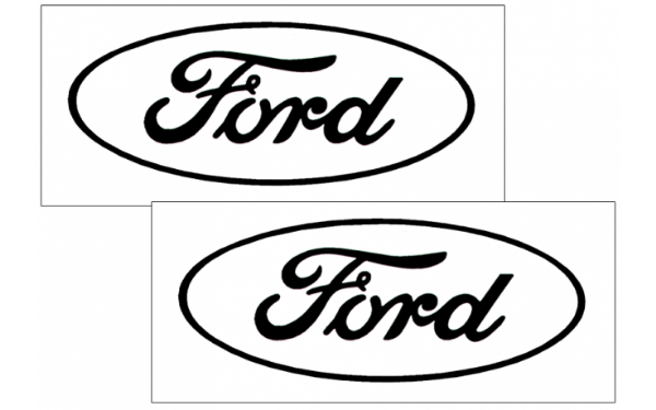 Picture of Ford Oval Logo Decal Set - Open Style - 4" Tall