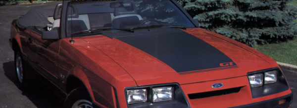Picture of 1985-86 Mustang GT Hood Blackout Paint Stencil Kit