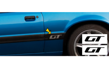 Show details for 1985-86 Mustang GT Quarter Decal Insert Set Picture of 1985-86 Mustang GT Quarter Decal Insert Set