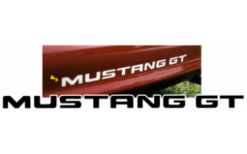 Show details for 1994-98 Mustang Embossed Bumper Letters - GT or LX Models Picture of 1994-98 Mustang Embossed Bumper Letters - GT or LX Models
