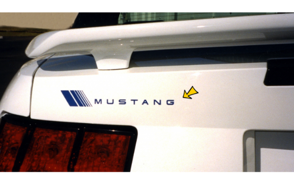 Picture of Mustang Fader Trunk Decal - Mustang Name