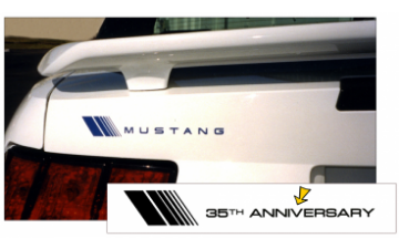 Show details for 1999 Mustang Fader Trunk Decal - 35TH Anniversary Picture of 1999 Mustang Fader Trunk Decal - 35TH Anniversary