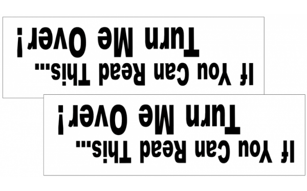 Picture of Ford Jeep Dodge - If You Can Read This... Turn Me Over! Set 2.5" x 10"