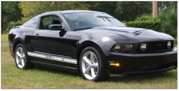 Picture of 2004 Mustang Lower Rocker Side Stripes - 40TH Anniversary Name