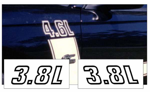Picture of 1994-98 Mustang Fender Decal Set - 3.8L Name
