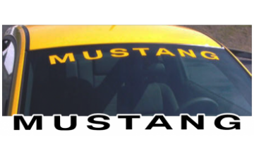 Show details for Mustang Windshield Decal 2.75" x 40" Picture of Mustang Windshield Decal 2.75" x 40"