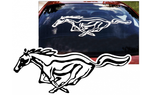 Picture of Mustang Detailed Pony Decal - 12" x 31.25"