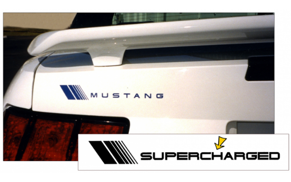 Picture of Mustang Fader Trunk Decal - Supercharged Name