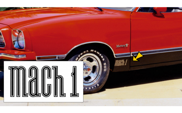 Picture of 1974-76 Mustang Mach 1 Fender Decal - 3" x 6.75"
