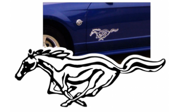 Show details for Mustang Detailed Pony Decal - 7" x 18" Picture of Mustang Detailed Pony Decal - 7" x 18"