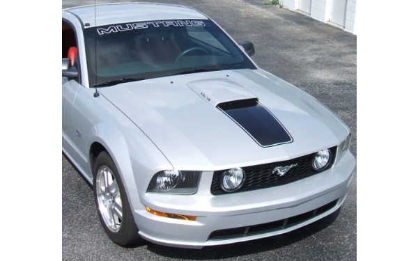 Picture of 2005-09 Mustang GT Square Nose Hood Decal with Pinstripe