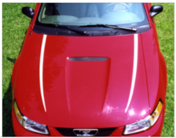 Show details for 2004 Mustang Hood Cowl Stripes - 40TH Anniversary Designation Picture of 2004 Mustang Hood Cowl Stripes - 40TH Anniversary Designation