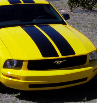 Show details for 2005-09 Mustang Lemans Racing Stripe Kit - Low Wing - Convertible Picture of 2005-09 Mustang Lemans Racing Stripe Kit - Low Wing - Convertible