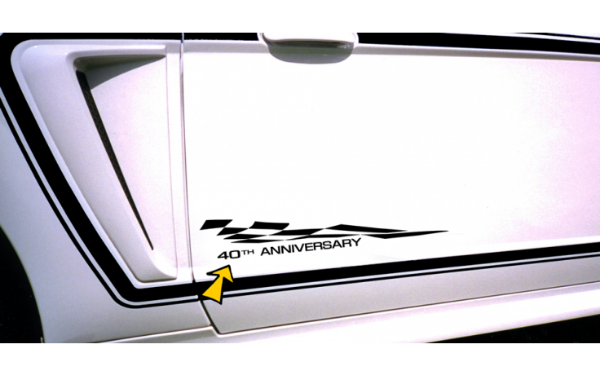 Picture of 2004 Mustang 40TH Anniversary Flag Decal Set - 3.75" x 23"