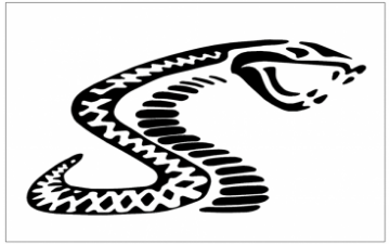 Show details for Mustang Radical Cobra Decal - 7" Tall Picture of Mustang Radical Cobra Decal - 7" Tall