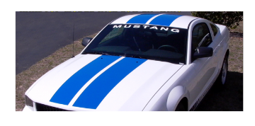 Show details for 2005-09 Mustang Lemans Racing Stripe Kit - Low Wing - Hardtop Picture of 2005-09 Mustang Lemans Racing Stripe Kit - Low Wing - Hardtop