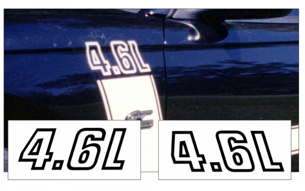 Picture of 1994-98 Mustang Fender Decal Set - 4.6L Name