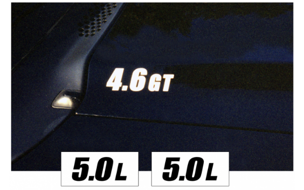 Picture of 1994-98 Mustang Hood Cowl Decal Set - 5.0L Name