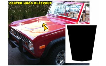 Show details for 1966-77 Ford Bronco Blackout Hood Decal Picture of 1966-77 Ford Bronco Blackout Hood Decal
