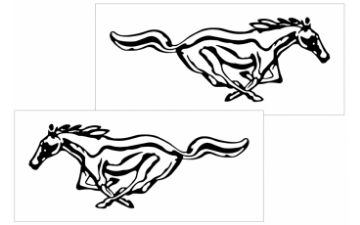 Show details for Mustang Detailed Pony Decal Set - 12" x 31.25" Picture of Mustang Detailed Pony Decal Set - 12" x 31.25"