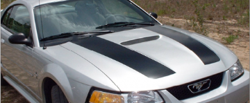 Show details for 1994-04 Mustang Dual Hood Stripes - No Cutout Picture of 1994-04 Mustang Dual Hood Stripes - No Cutout