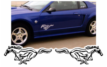 Show details for Mustang Detailed Pony Decal Set - 5" x 13" Picture of Mustang Detailed Pony Decal Set - 5" x 13"